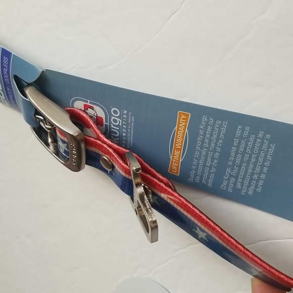Kurgo Muck Collar Waterproof Dog Collar Red Blue Star - Picture 5 of 6